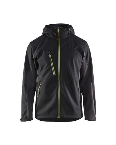 Blaklader 475325169933XXL Softshell Jacke, Schwarz/Gelb, Größe XXL von BLÅKLÄDER