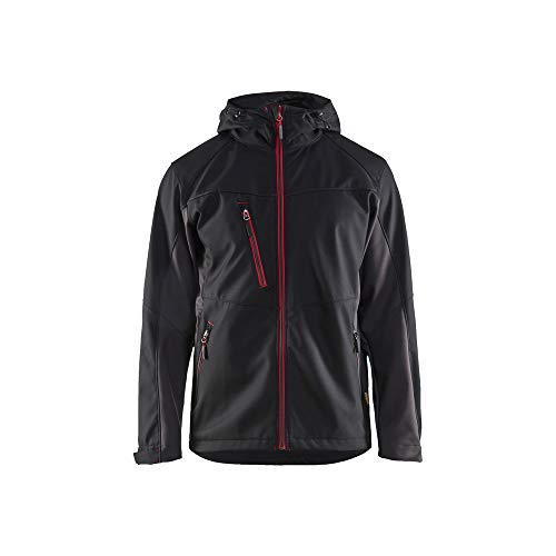 Blaklader 475325169956L Softshell Jacke, Schwarz/Rot, Größe L von BLÅKLÄDER