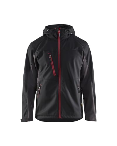 Blaklader 475325169956XS Softshell Jacke, Schwarz/Rot, Größe Xs von BLÅKLÄDER