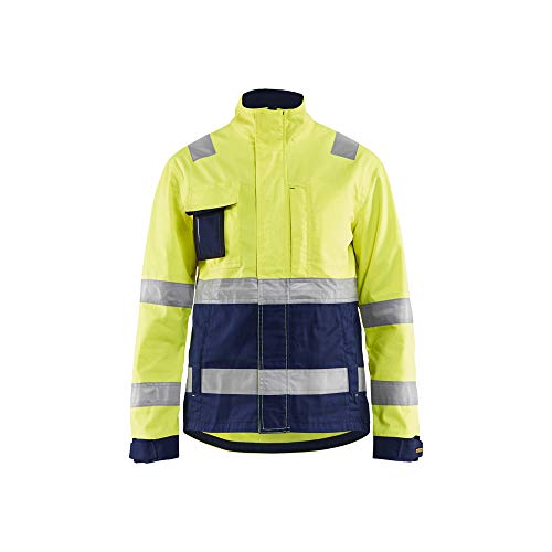 Blaklader 490318113389L Damen Jacke, High Vis Gelb/Marine, Größe L von BLÅKLÄDER