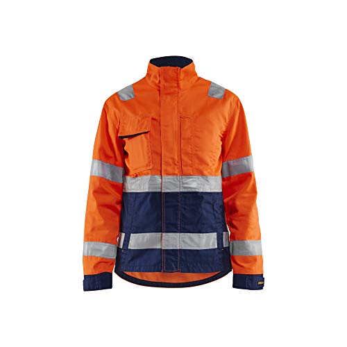 Blaklader 490318115389XXXL Damen Jacke, High Vis Orange/Marineblau, Größe XXXL von BLÅKLÄDER