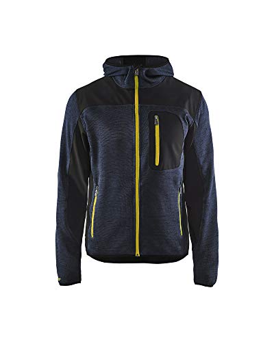 Blaklader 493021178635XL Strick Jacke, Dunkelblau/Gelb, Größe XL von BLÅKLÄDER