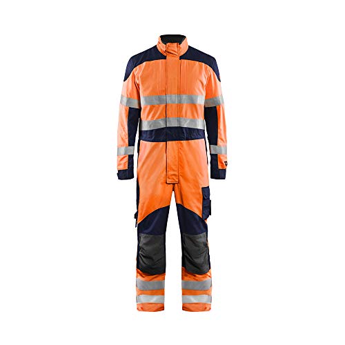 Blaklader 608915135389C56 Inhärent Multinorm Overall, High Vis Orange/Marineblau, Größe C56 von BLÅKLÄDER