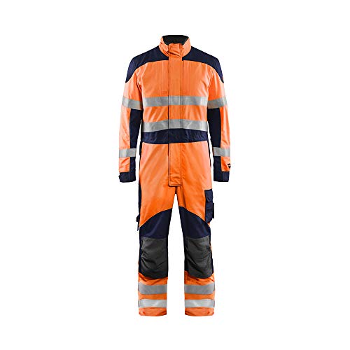 Blaklader 608915135389C62 Inhärent Multinorm Overall, High Vis Orange/Marineblau, Größe C62 von BLÅKLÄDER