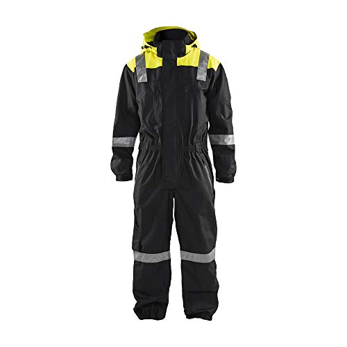 Blaklader 678619779933D112 Ungefüttert Winteroverall, Schwarz/Gelb, Größe D112 von BLÅKLÄDER