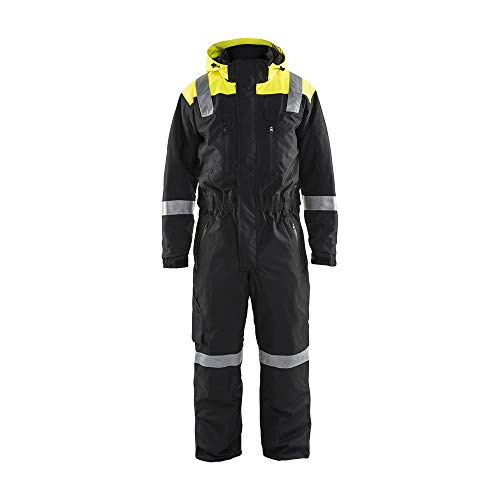 Blaklader 678719779933D116 Winteroverall, Schwarz/Gelb, Größe D116 von BLÅKLÄDER
