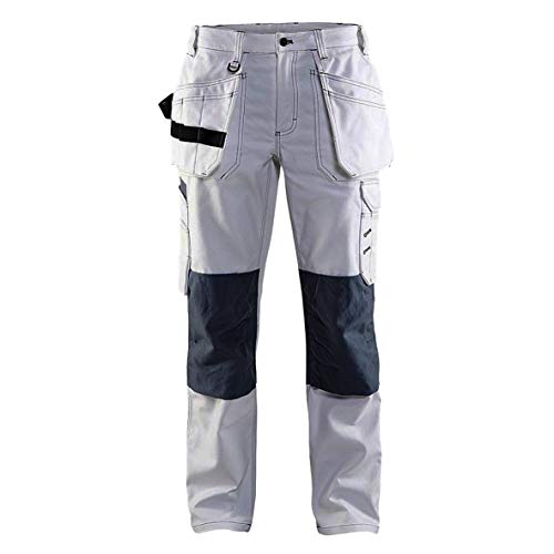 Blaklader 71311210 DAMEN-MALERHOSE, Weiß / Grau, grootte D24 von BLÅKLÄDER