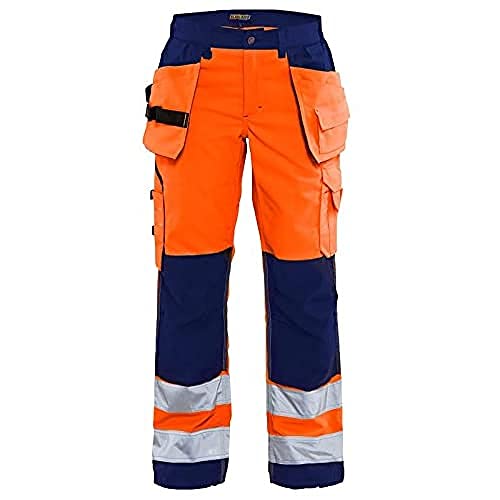 Blaklader 71561811 DAMEN-HOCHVISIERHOSE , Orange/Marineblau, grootte D24 von BLÅKLÄDER