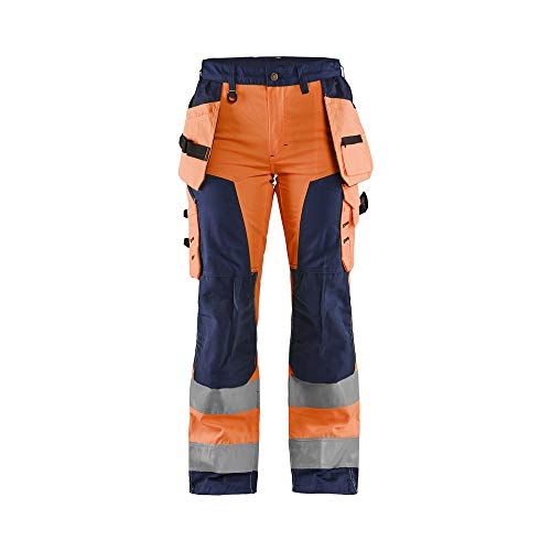 Blaklader 715618115349C36 Damen Arbeitshose mit Werkzeugtaschen, Orange/Grün, Größe C36 von BLÅKLÄDER