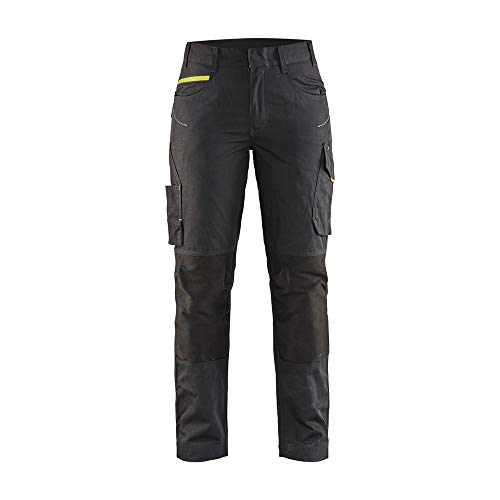 Blaklader 719513309933D22 Damen Service Arbeitshose mit Stretch, Schwarz/Gelb, Größe D22 Blaklader 719513309933D22 Damen Service Arbeitshose mit Stretch, Schwarz/Gelb, Größe D22 von BLÅKLÄDER