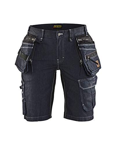 Blaklader 799211418999C32 X1900 Stretch Damen Handwerker Shorts, Marineblau/Schwarz, Größe C32 von BLÅKLÄDER