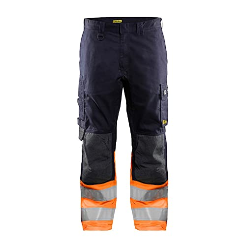 Blaklader 148915138953C44 Multinorm Inhärent Arbeitshose, Marineblau/Orange, Größe C44 von BLÅKLÄDER