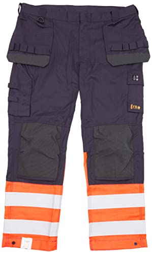 Blaklader 148915138953C48 Multinorm Inhärent Arbeitshose, Marineblau/Orange, Größe C48 von BLÅKLÄDER