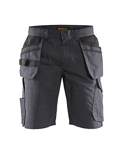 Blaklader 149413309699C58 Service Shorts mit Nageltaschen, Mittelgrau/Schwarz, Größe C58 von BLÅKLÄDER