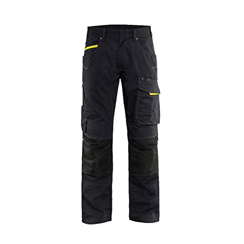Blakläder 149513309933D120 Service Bundhose Größe in schwarz/gelb, D120 von BLÅKLÄDER