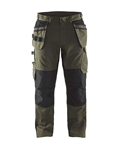 Blakläder 149613304599C150 Service Bundhose mit Nageltaschen Größe in Olivegrün/Schwarz, C150 von BLÅKLÄDER