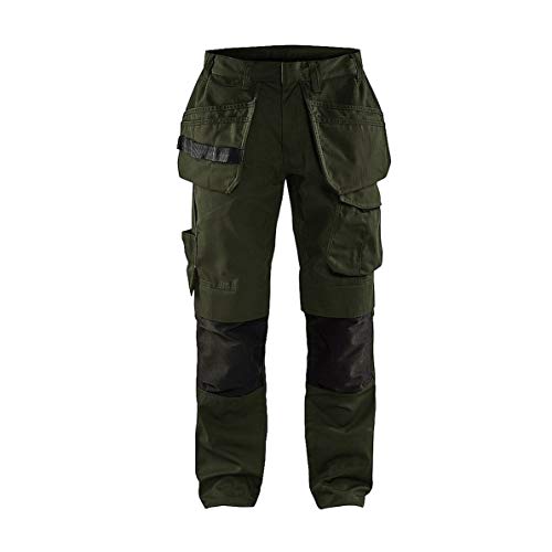 Blakläder 149613304599D92 Service Bundhose mit Nageltaschen Größe in Olivegrün/Schwarz, D92 von BLÅKLÄDER