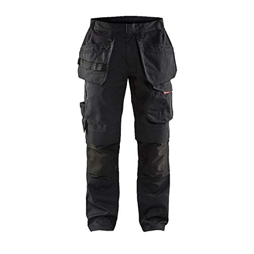 Blakläder 149613309956C154 Service Bundhose mit Nageltaschen Größe in schwarz/rot, C154 von BLÅKLÄDER