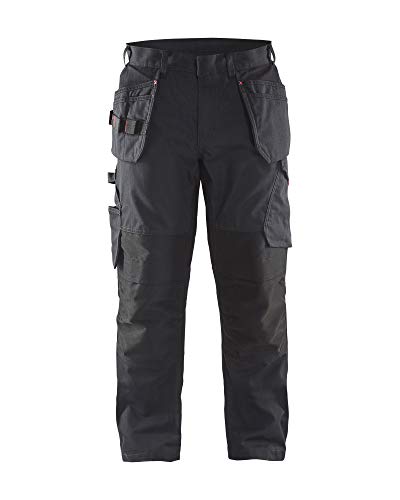 Blakläder 149613309956C48 Service Bundhose mit Nageltaschen Größe in schwarz/rot, C48 von BLÅKLÄDER