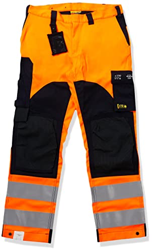 Blaklader 158815135389C44 Multinorm Inhärent Arbeitshose, High Vis Orange/Marineblau, Größe C44 von BLÅKLÄDER