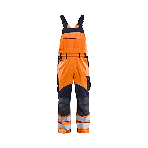 Blaklader 288915135389C50 Inhärent Multinorm Latzhose, High Vis Orange/Marineblau, Größe C50 von BLÅKLÄDER