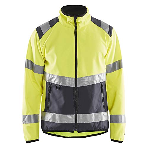 Blaklader 487725163396M Softshell Jacke, High Vis Gelb/Mittelgrau, Größe M von BLÅKLÄDER