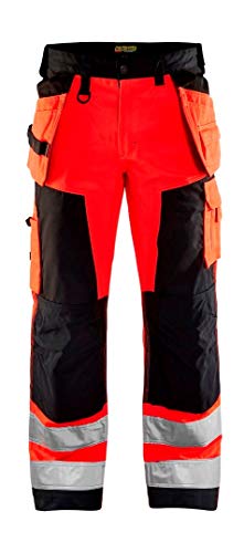 Blakläder Bundhose "High-Vis" Klasse 2 Größe, 1 Stück, D92, rot/schwarz, 156818115599D92 von BLÅKLÄDER