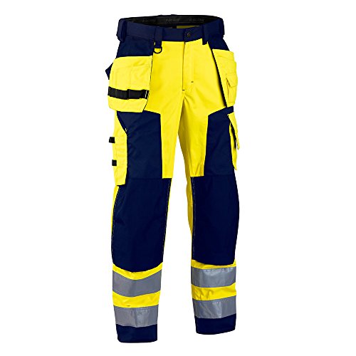 Blakläder High Vis Softshell 15672517, Arbeitshose, Gelb/Marineblau, Größe D120 von BLÅKLÄDER