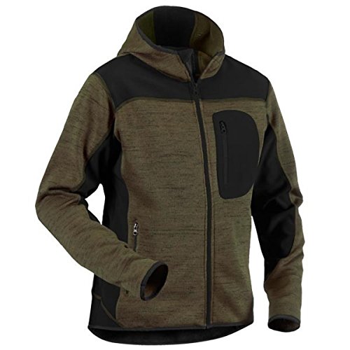 Blakläder Strickjacke mit Softshell-Verstärkungen, 1 Stück, Größe: L, militär-grün/schwarz, 493021174699L von BLÅKLÄDER