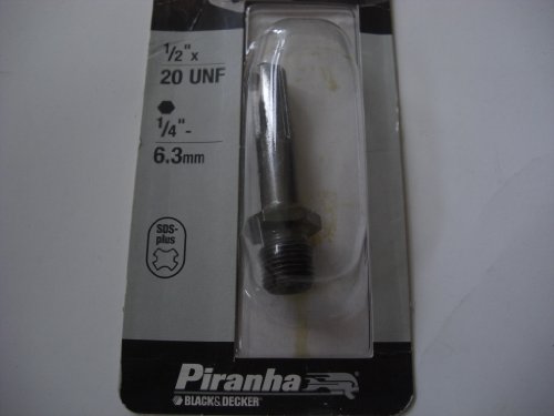 1 Stück Bohrfutter Aufnahme Bohrfutteradapter mit SDS-Plus Adapter, 1/2"x20 UNF, 1/4"-6,3mm von Piranha