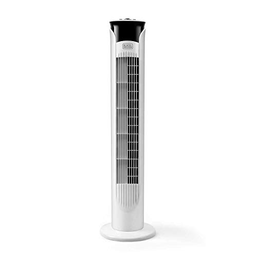 Black+Decker BXEFT47E Turmventilator, 45, Kunststoff, Ohne Fernbedienung, 81 cm, weiß von BLACK+DECKER