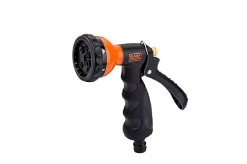 BLACK+DECKER Gartenspritze mit Gartenschlauch Kupplungen - 7 Wasserstufen - Metall - Schwarz/Orange BLACK+DECKER Gartenspritze mit Gartenschlauch Kupplungen - 7 Wasserstufen - Metall - Schwarz/Orange von BLACK+DECKER