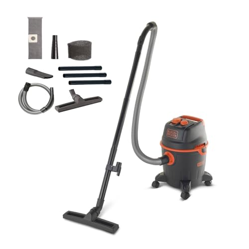 BLACK+DECKER Nass und Trockensauger BXVC20PTE mit Integrierte Steckdose für Elektrowerkzeug (1200 W, 20 Liter) von BLACK+DECKER