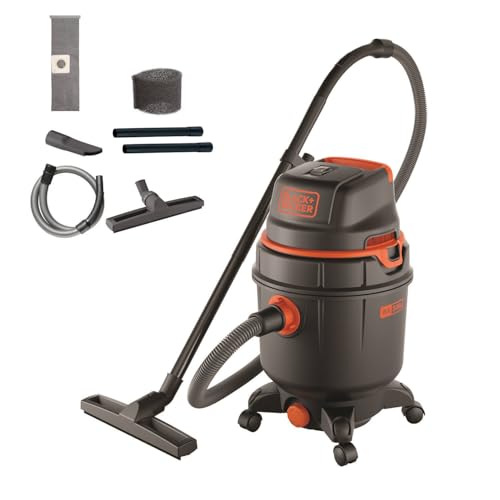 BLACK+DECKER Nass und Trockensauger BXVC30PDE mit Integrierte Steckdose für Elektrowerkzeug (1600 W, 30 Liter) von BLACK+DECKER