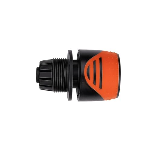 BLACK+DECKER Schlauchverbinder - Gartenschlauch Verbinder - Wasserverteiler - 3/4" Wasserhahnanschlüsse - Integrierter Wasserstop - Wasserdurchflussregler - Kunststoff - Orange/Schwarz von BLACK+DECKER