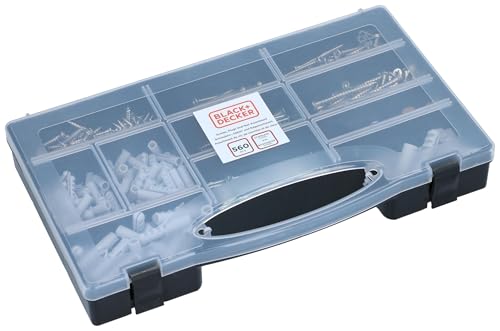 BLACK+DECKER Set Nägel, Dübel und Schrauben - 560-teilig - Sortimentsbox - Fischer Dübel - Schrauben-Set BLACK+DECKER Set Nägel, Dübel und Schrauben - 560-teilig - Sortimentsbox - Fischer Dübel - Schrauben-Set von BLACK+DECKER