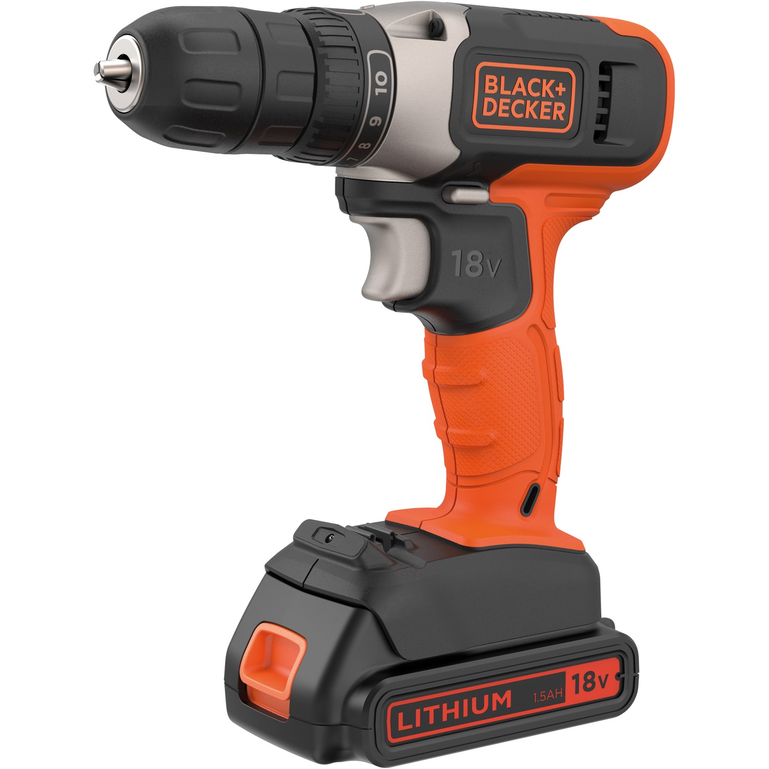 Black+Decker 18 V Akku-Bohrschrauber BCD001C1 inkl. 1,5 Ah Akku Black+Decker 18 V Akku-Bohrschrauber BCD001C1 inkl. 1,5 Ah Akku von BLACK+DECKER