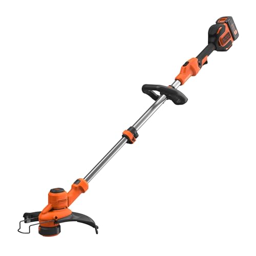 BLACK+DECKER 36V Akku-Rasentrimmer mit Akku & Schnellladegerät, 33cm Schnittbreite, bürstenloser Motor, automatische Fadenführung, Variable Geschwindigkeit, BCSTA536L1-QW von BLACK+DECKER