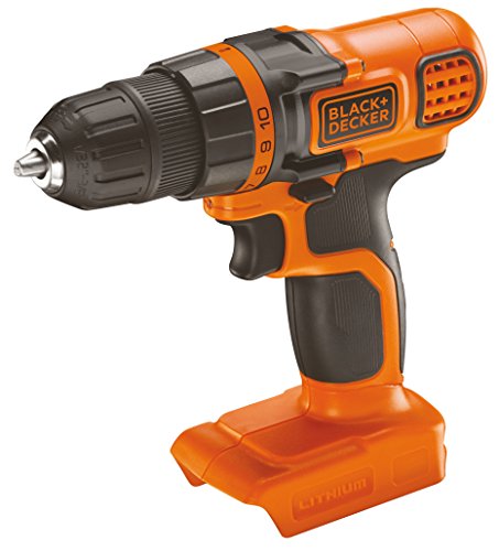 BLACK+DECKER Akku-Bohrschrauber, 18 V, 28 Nm Drehmoment, 10 Drehmomentstufen, kompaktes Design, ohne Akku und Ladegerät, BDCDD18N-XJ von BLACK+DECKER
