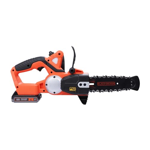 Black+Decker Li-Ion Akku-Kettensäge (18V 2,0Ah Motorsäge, 20 cm Schwertlänge, maximaler 160 mm Astdurchmesser) GKC1820L20 von BLACK+DECKER