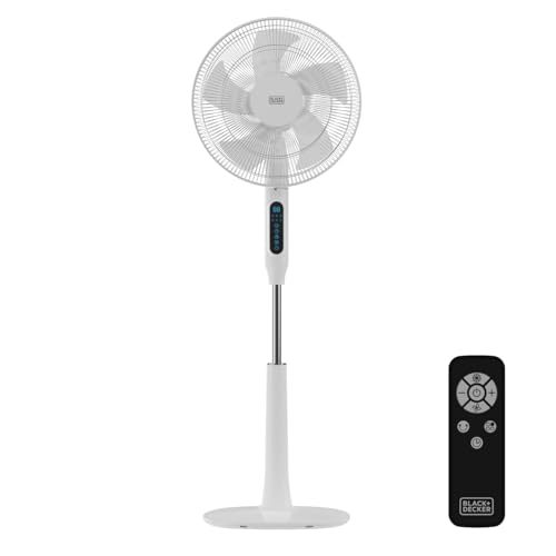 BLACK+DECKER – Standventilator BXEFP30E | 30W | 24 Geschwindigkeiten | Modi Normal, Natürlich & Nacht | 15h Timer | Leise | Automatische Oszillation | Höhenverstellbar 118–138 cm | LED-Display BLACK+DECKER – Standventilator BXEFP30E | 30W | 24 Geschwindigkeiten | Modi Normal, Natürlich & Nacht | 15h Timer | Leise | Automatische Oszillation | Höhenverstellbar 118–138 cm | LED-Display von BLACK+DECKER