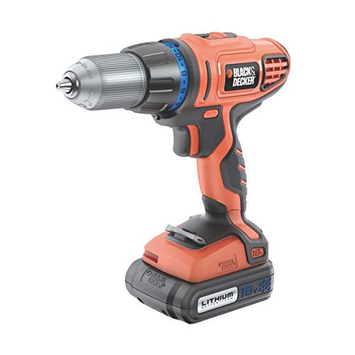 Black + Decker HP186F4LK-QW Akku-Bohrschrauber 18V Lithium-Ionen im Koffer von BLACK+DECKER