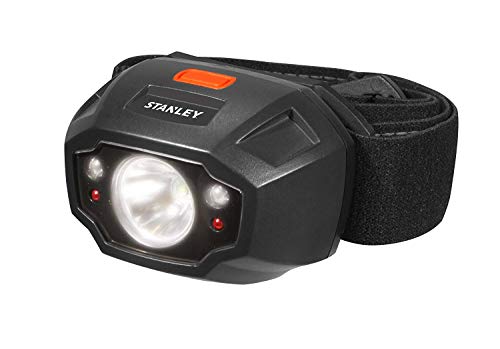 STANLEY - Hands Free 250 Lumen LED-Taschenlampe mit verstellbarem Kopfband, Alkalibatterie (3x AAA inklusive) von BLACK+DECKER