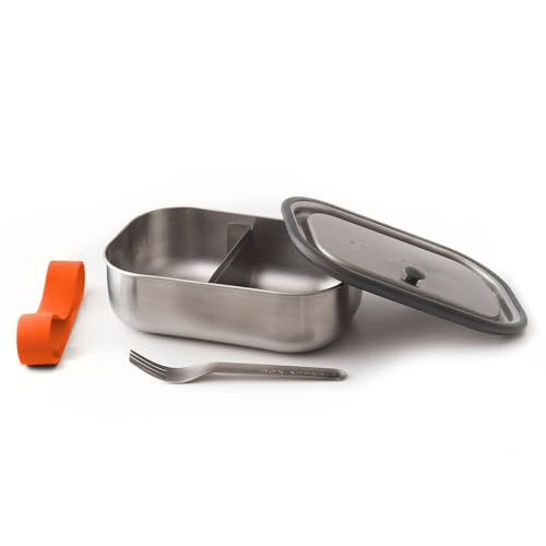 BLACK + BLUM Lunchbox Edelstahl 1L | Orange | 3-in-1 | Vakuumverschluss- 100% auslaufsicher | inkl. Göffel, Silikonband & Innenteiler | Ofen-& Gefriergeeignet | 20x14x6 cm | Brotdose mit Fächern BLACK + BLUM Lunchbox Edelstahl 1L | Orange | 3-in-1 | Vakuumverschluss- 100% auslaufsicher | inkl. Göffel, Silikonband & Innenteiler | Ofen-& Gefriergeeignet | 20x14x6 cm | Brotdose mit Fächern von BLACK + BLUM