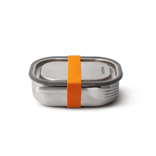BLACK + BLUM Lunchbox Edelstahl 600 ml | Orange | 3-in-1 | Vakuumverschluss- 100% auslaufsicher | inkl. Göffel, Silikonband & Innenteiler | Ofen-& Gefriergeeignet | 20x14x6 cm | Brotdose mit Fächern BLACK + BLUM Lunchbox Edelstahl 600 ml | Orange | 3-in-1 | Vakuumverschluss- 100% auslaufsicher | inkl. Göffel, Silikonband & Innenteiler | Ofen-& Gefriergeeignet | 20x14x6 cm | Brotdose mit Fächern von black+blum