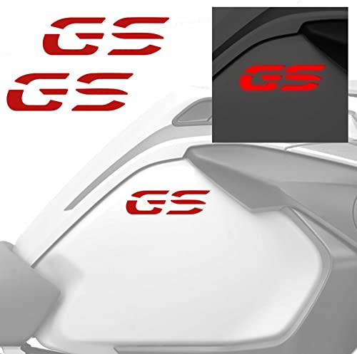 2 Aufkleber kompatibel mit Tankseiten Motorrad R 1200 1250 GS Adventure LC (reflektierendes Rot) von BLACK DOVES GRAPHICS
