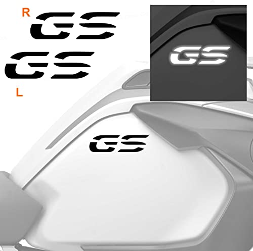 2 Aufkleber kompatibel mit Tankseiten Motorrad R 1200 1250 GS Adventure LC (reflektierendes Schwarz) von BLACK DOVES GRAPHICS