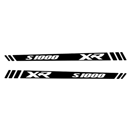 2 Stück Reflektierende Aufkleber kompatibel mit Handschutz Motorrad S 1000 XR S1000XR (Schwarz) von BLACK DOVES GRAPHICS