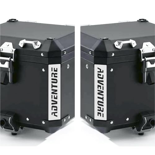 2 Stück reflektierende Aufkleber kompatibel mit Motorrad R 1200 1250 1150 F 800 650 F700 GS A R1200GS R1200 für Touratech Motorrad Aluminium Panniers Top Case (weiß-grau) von BLACK DOVES GRAPHICS