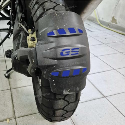 3 Stück REFLEKTIERENDE Aufkleber Kompatibel mit Motorrad R 1200 1250 GS Adventure HECKFENDER Blau von BLACK DOVES GRAPHICS